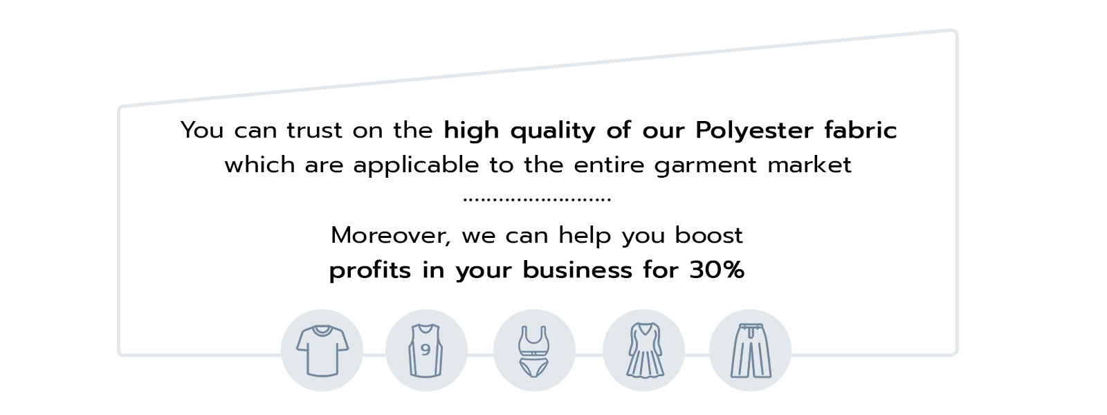 Polyester knit fabrics for garment market