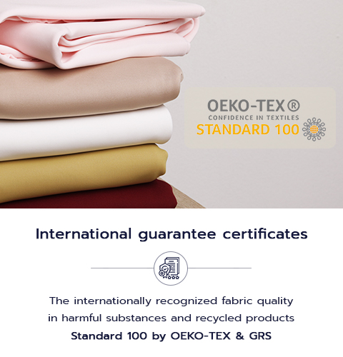 Polyester knit fabric guarantee with international certificates: OEKO-Tex standard 100 & GRS