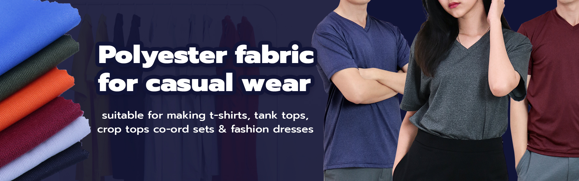 Polyester fabric for casual wear