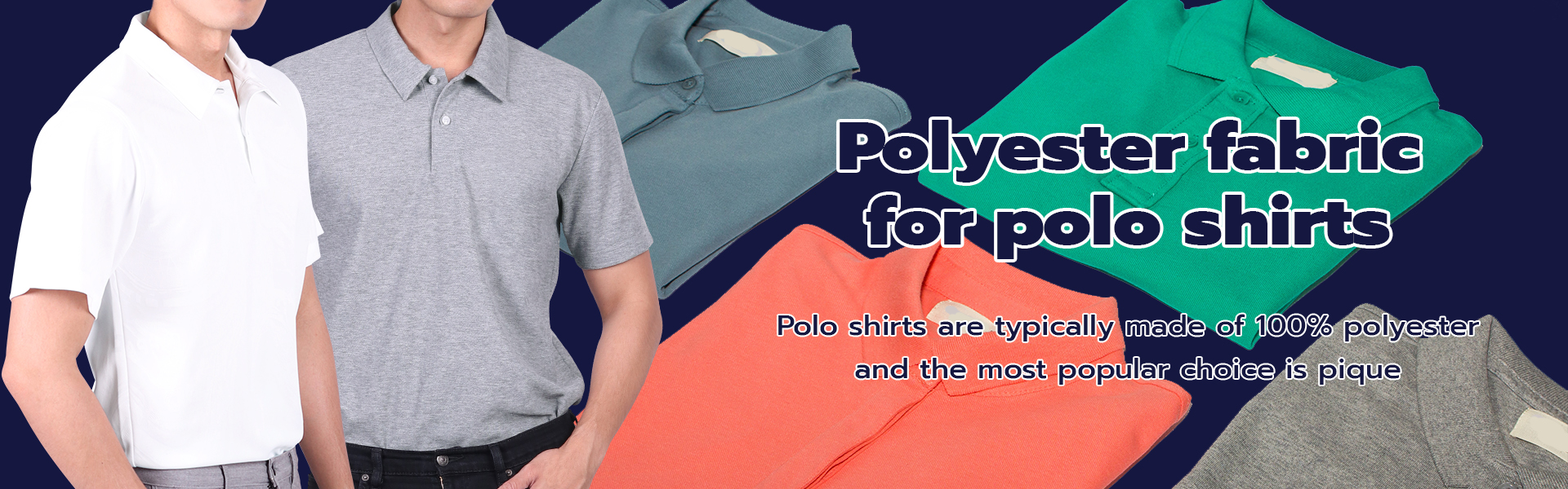 Circular knit pique polyester for making polo shirts
