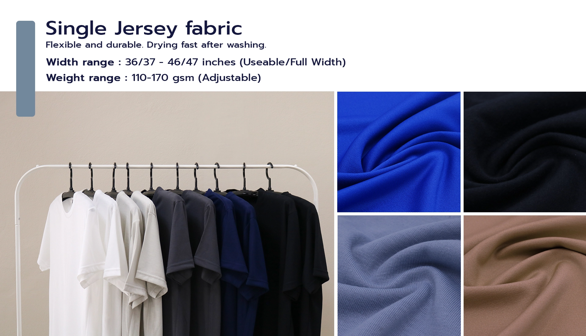 Circular knit single jersey polyester for making clothes