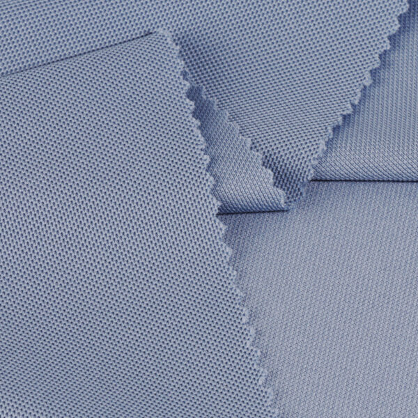 Recycled Polyester Pique Fabric in Gray P348G