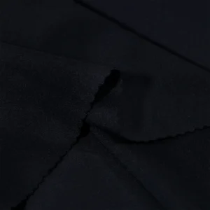 Polyester Interlock-Spandex fabric in black GI419