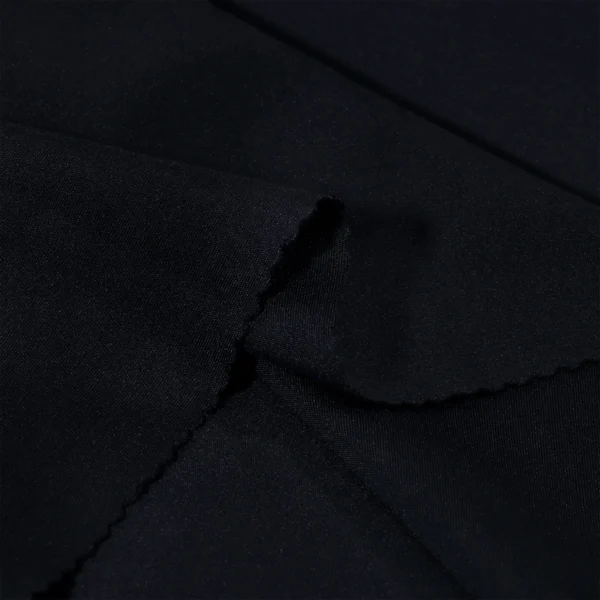 Polyester Interlock-Spandex fabric in black GI419