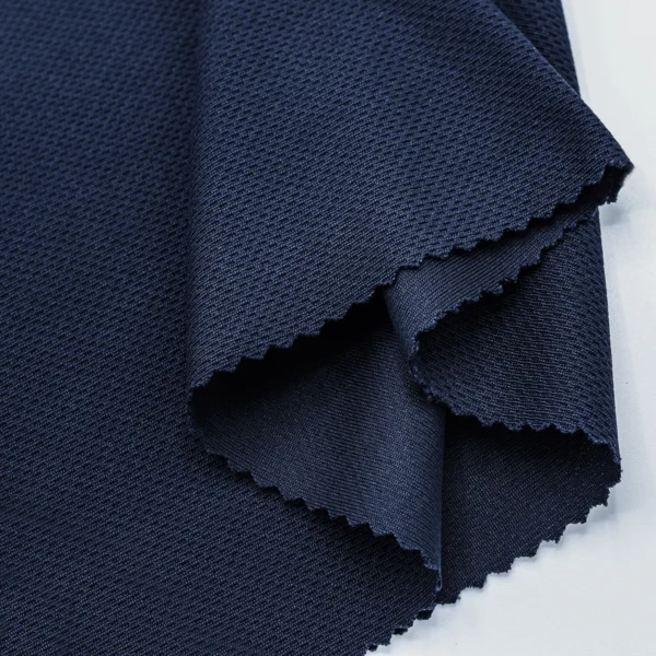 Polyester close hole mesh fabric in navy blue CQ017