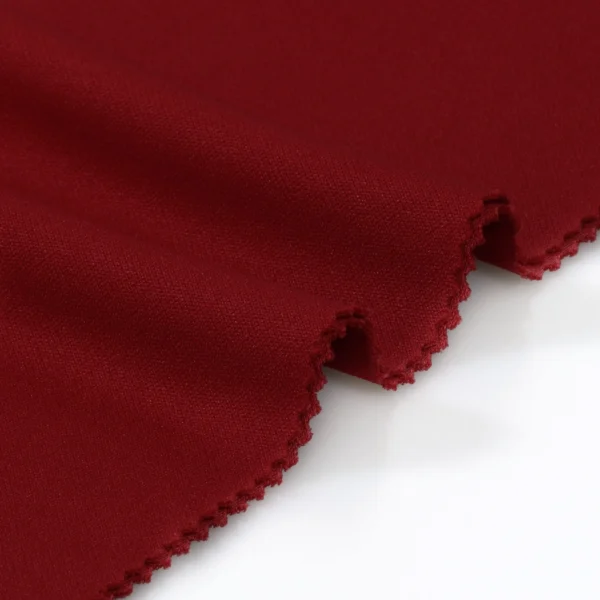 Polyester double knit fabric in red D-BBO7226