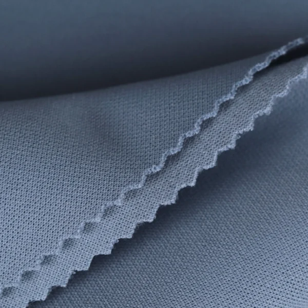 Polyester double knit fabric in gray D-BBO7226