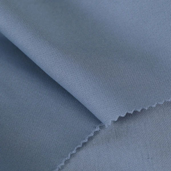 Polyester double knit fabric in gray D-BBO7226