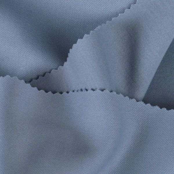 Polyester double knit fabric in gray D-BBO7226