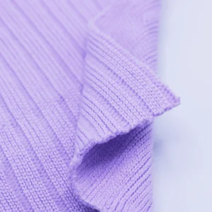 Polyester 4x2 rib knit fabric in lavender DV442