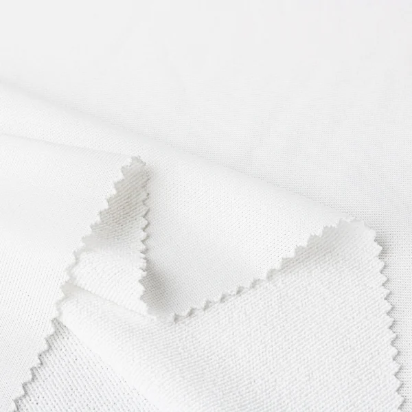 Polyester french terry fabric in white color FS001