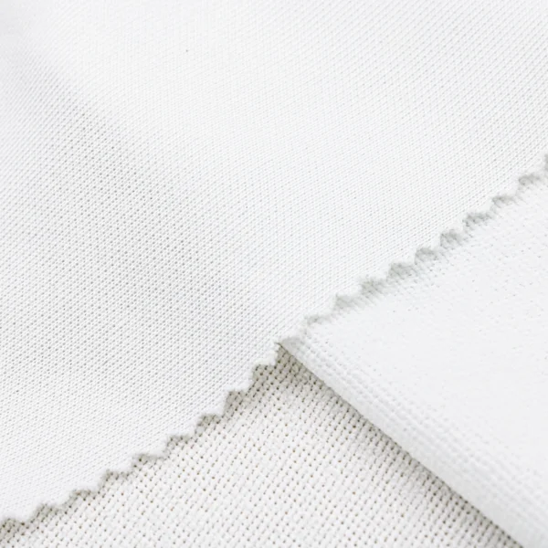 Polyester french terry fabric in white color FS001