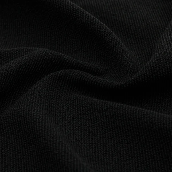 Polyester french terry fabric in black color FS002