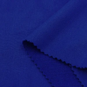 Polyester french terry fabric in navy blue color FS047