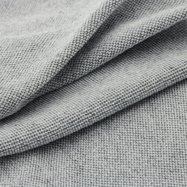 Polyester french terry fabric in melange grey color FT032