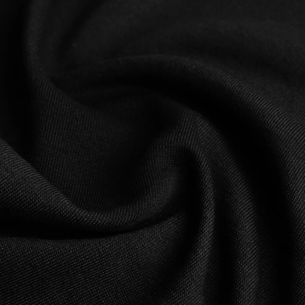 Polyester french terry fabric in black color FT143