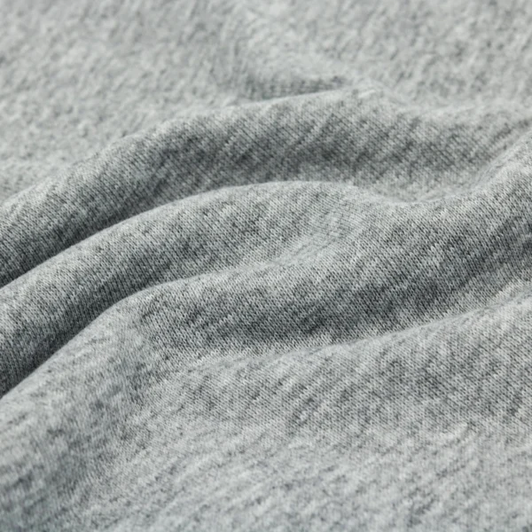 Polyester french terry fabric in melange grey color FT144