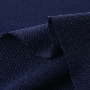 Polyester french terry fabric in navy blue color FT145