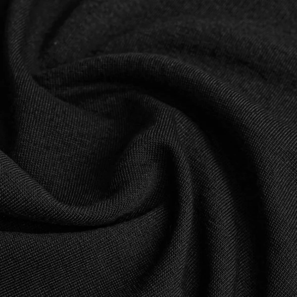 Polyester french terry fabric in black color FT147