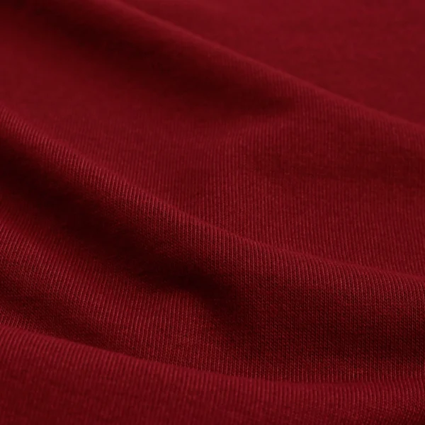 Polyester french terry fabric in red color FT164