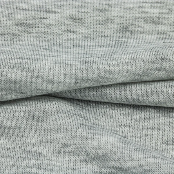 Polyester french terry fabric in melange grey color FT165