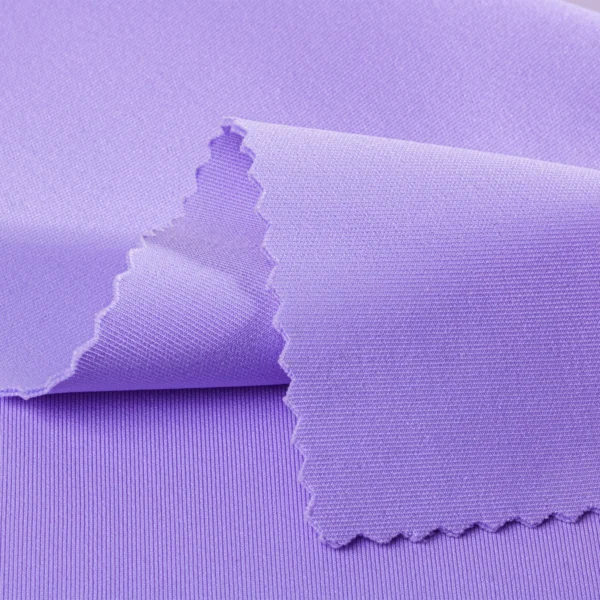 Polyester Double Knit Spandex fabric in pastel purple color GDD370