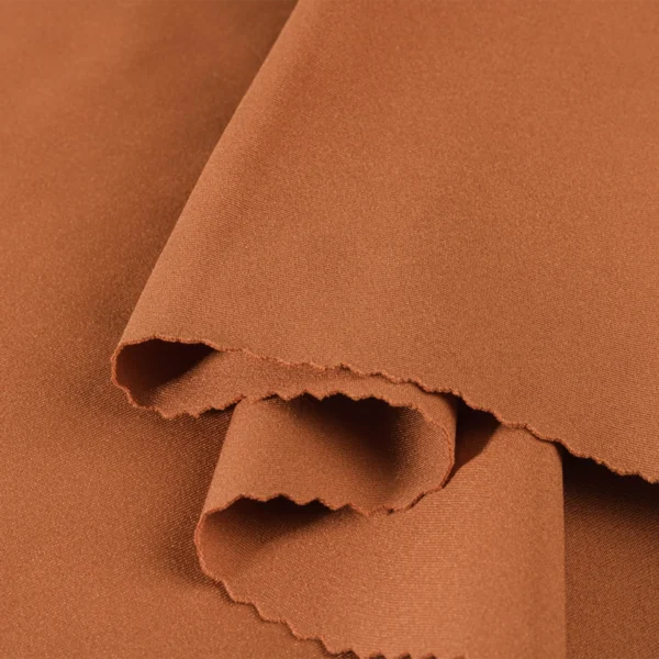 Polyester Interlock with Spandex in brown GI418