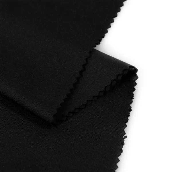 Polyester Interlock-Spandex fabric in black GI420