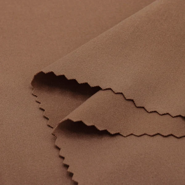 Polyester Spandex fabric in brown color GS703