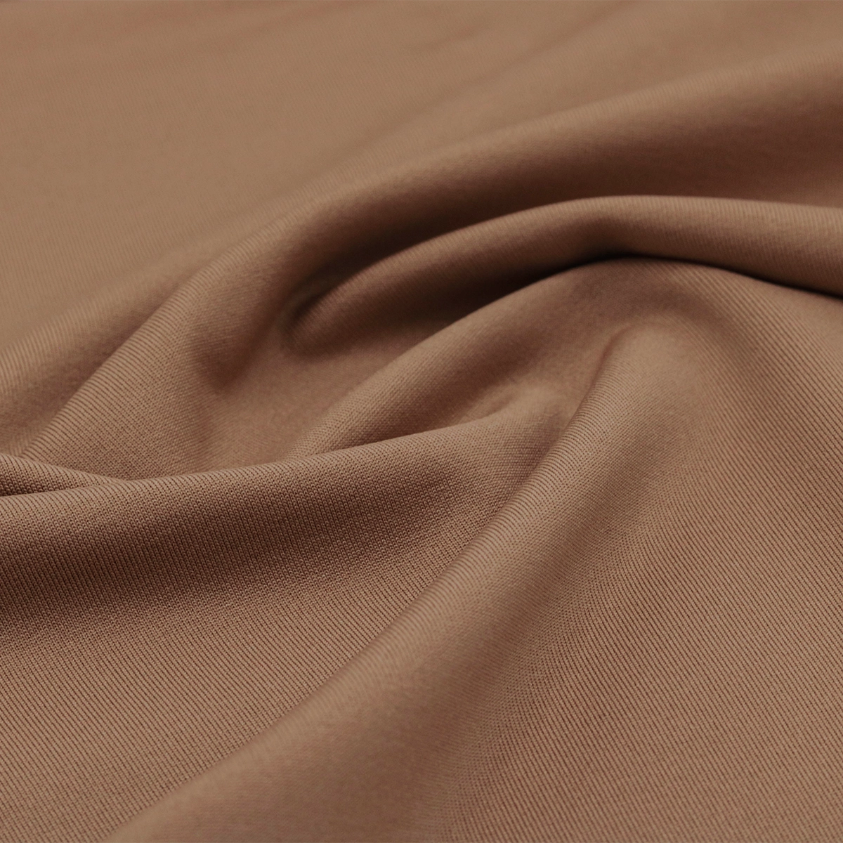 Camel Polyester/Spandex Interlock Fabric