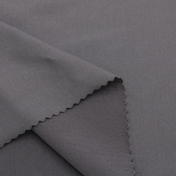 Polyester Spandex fabric in grey color GS864