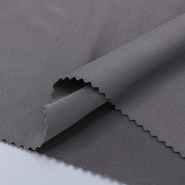 Polyester Spandex fabric in grey color GS864