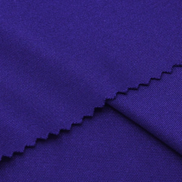 Polyester interlock fabric in violet color I394