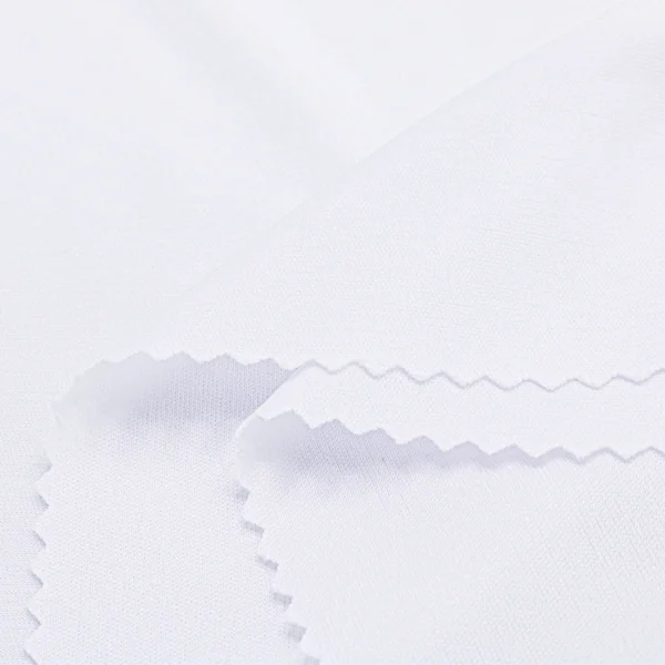 Polyester interlock fabric in white color I402