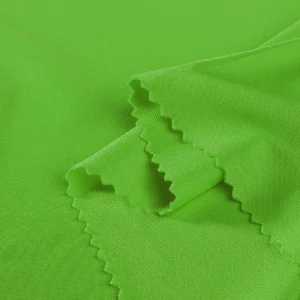 Polyester interlock fabric in pear green color I465