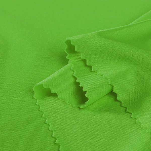 Polyester interlock fabric in pear green color I465