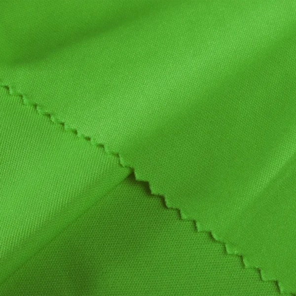 Polyester interlock fabric in pear green color I465