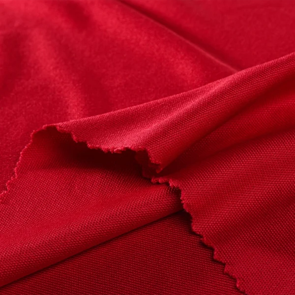 Polyester Interlock fabric in red I476