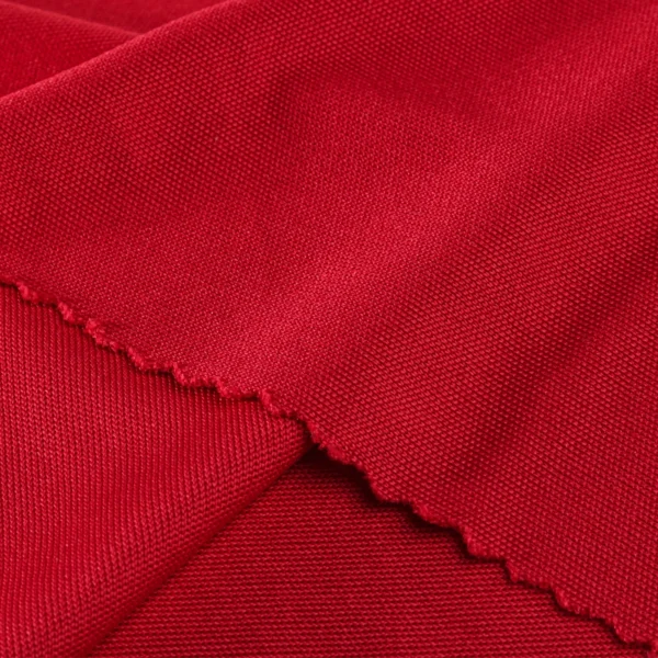 Polyester Interlock fabric in red I476