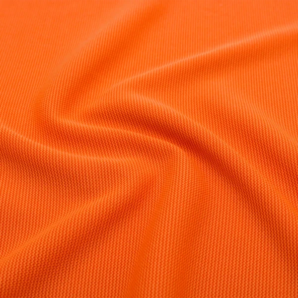 Polyester interlock fabric in orange color I537