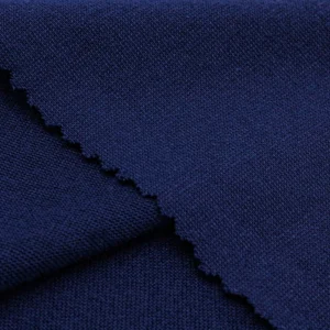 Polyester single jersey fabric in navy blue color KS626