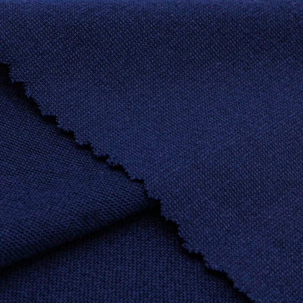 Polyester single jersey fabric in navy blue color KS626