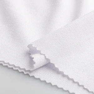 Polyester Pique fabric in white color P223