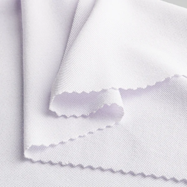 Polyester Pique fabric in white color P223