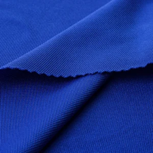 Polyester Pique fabric in blue color P263