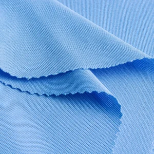 Polyester Pique fabric in sky blue color P287