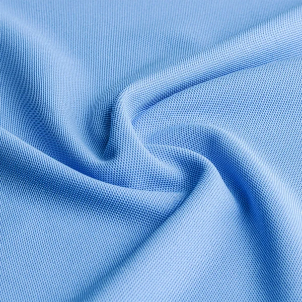 Polyester Pique fabric in sky blue color P287