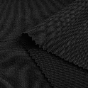 Polyester Pique fabric in black P302
