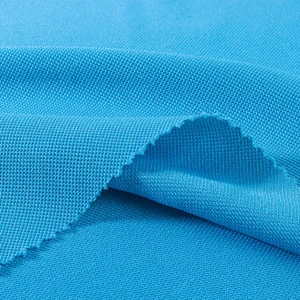 Polyester Pique fabric in Blue P304