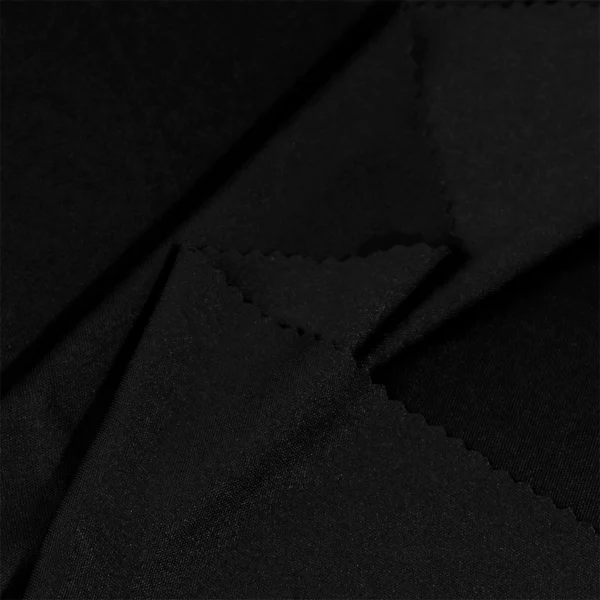 Polyester interlock fabric in black color QI-9B8240